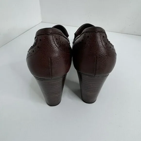 GH Bass & Co. Block Heels Women's 7 M Pumps SlipOn Shoes Kiltie Tassels Academia - Picture 6 of 8